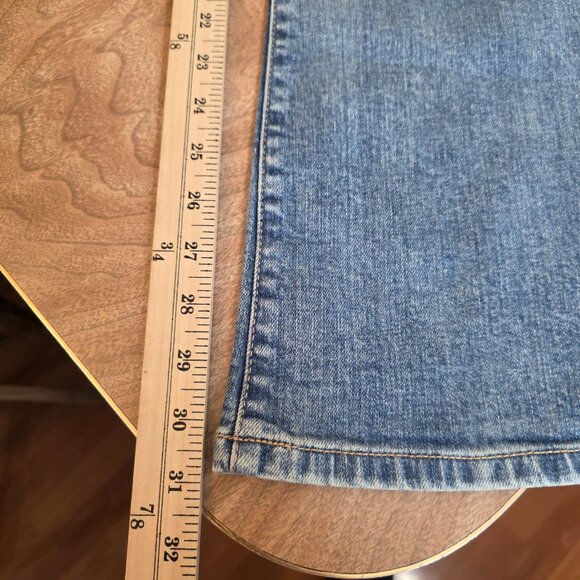 Daze Go Getter Jeans Distressed High Rise Flare Leg New Blue Size 26 - Picture 17 of 17